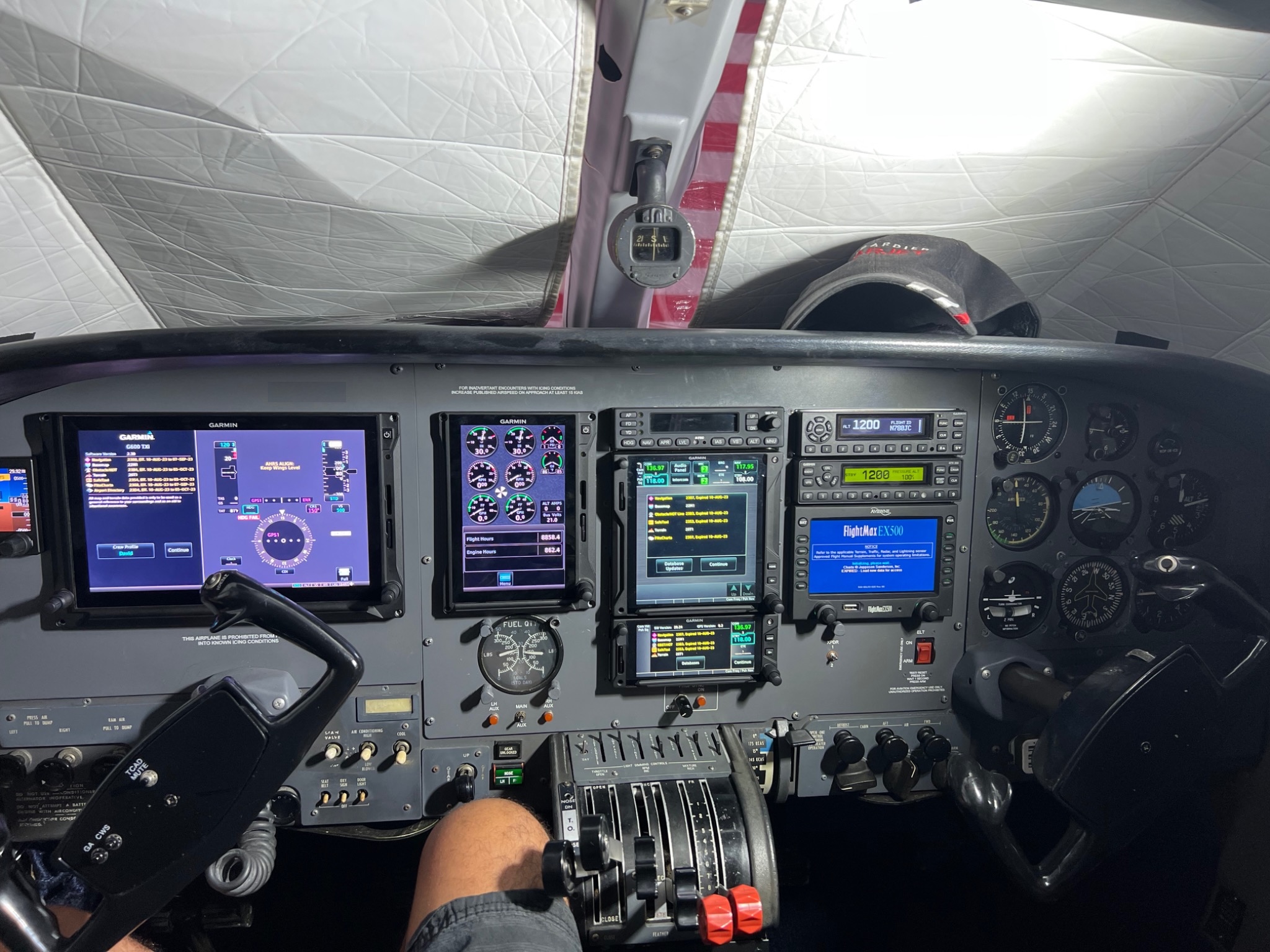 Cessna 421 Garmin G600 TXi engine monitoring GTN750 GTN650 GMA35C