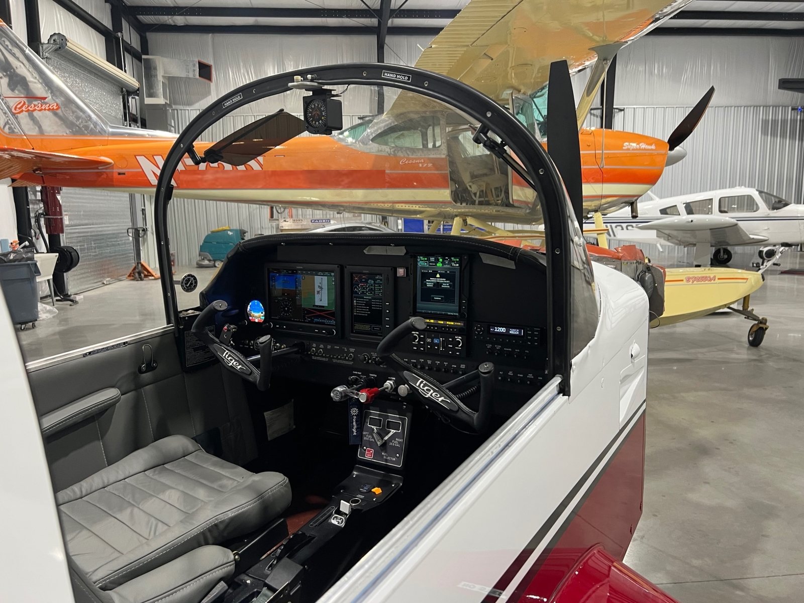 Grumman Tiger completed Garmin avionics installation